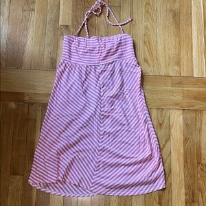 Pink and White Striped Halter Dress Vintage Lily Pulitzer